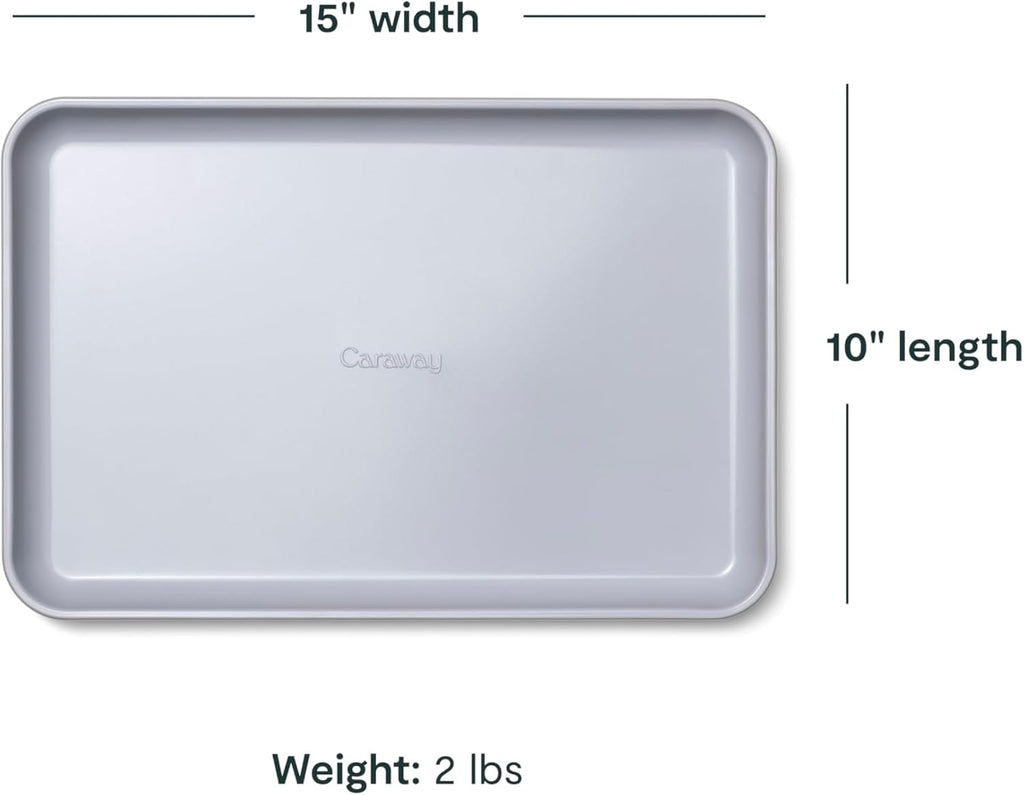 Caraway Non-Stick Ceramic Medium Baking Sheet - Naturally Slick Ceramic Coating - Non-Toxic, PTFE & PFOA Free - Perfect for Baking, Roasting, and More - Medium (15" x 10") - Sage