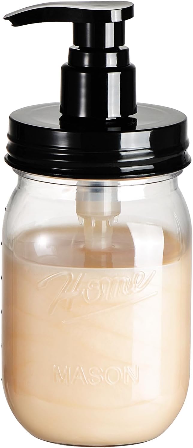 Amolliar Plastic Mason Jar Soap Dispenser by Amolliar