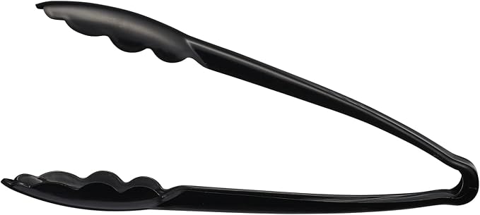 Plasticpro 7.5'' Serving Tongs Heavy Duty Reusable Kitchen and BBQ Black - Image 6