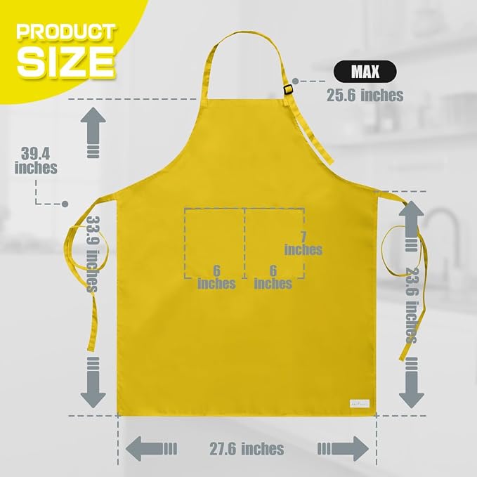 ROTANET Extra Large Apron for Men Adjustable Bib Aprons - Image 2