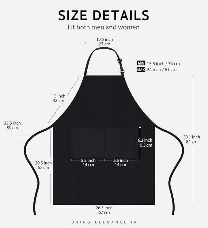 Syntus 4 Pack Adjustable Bib Apron - Image 2