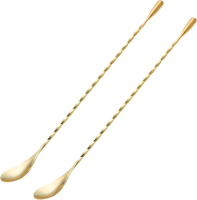 2 Pcs 12 Inches Bar Spoon, Long Handle Mixing Stirrers by Briout