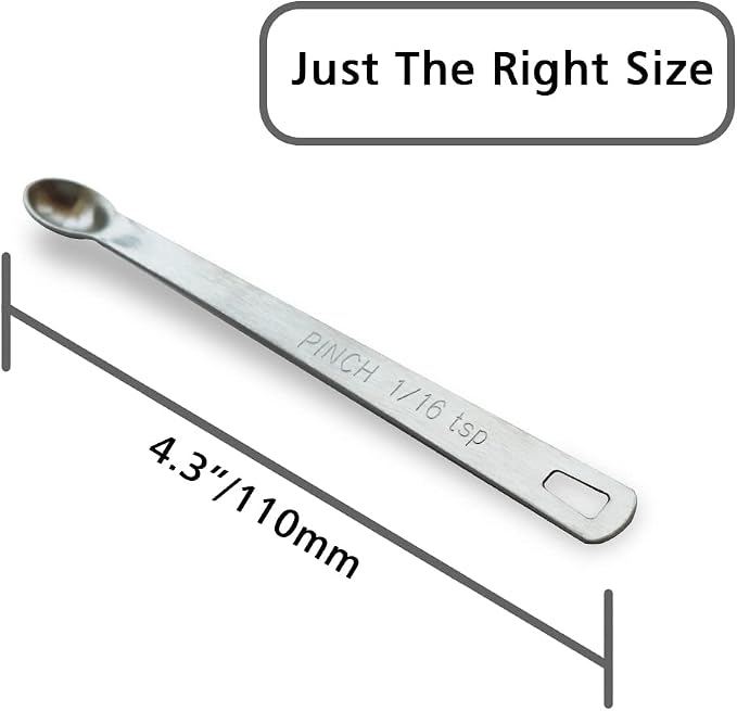 5PCS 1/16 Teaspoon Single Tiny Measuring Spoon, Small Individual Stainless - Image 2