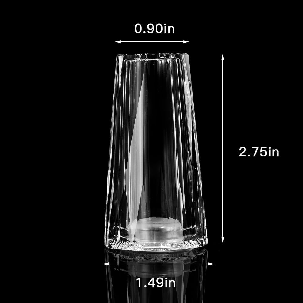 Salt and Pepper Shaker Set Spice Dispenser Refillable Design Cut Crystal Seasoning Shaker Kitchen Decor for Cooking Table,RV,Dinner Party,Camping BBQ (T-03)