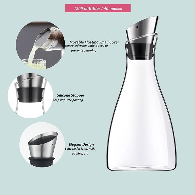 Purefold 44 Ounce Glass Carafe - Image 4