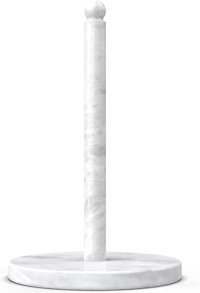 Koville African Natural Marble Paper Towel Holder Countertop, Genuine Stone by Koville