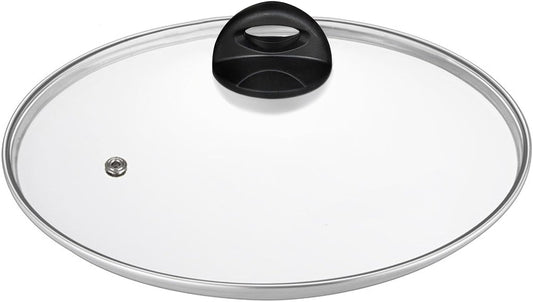 Glass Lids for Pot and Pan, 8, 9.5, 10.25, 11, 12, 12.6, 13.5, 14 Inch Tempered Replacement for Covers Kitchen Cookware, Frying Pan, Wok, Skillet (13.5 Inch)