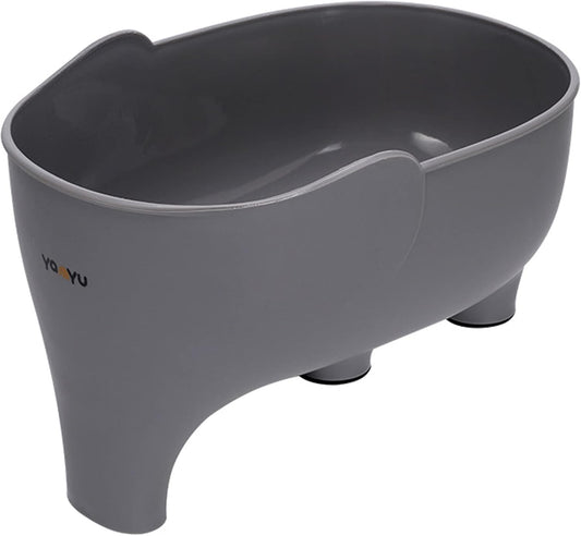 Vegetable Washing Basket with Elephant Drainage for Fruits, Pasta, Noodles - Kitchen (Gray)