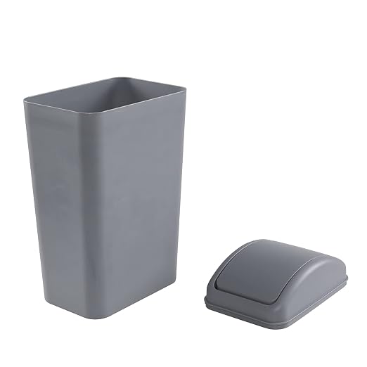 Plastic Waste Bin with Swing Lid, 14 Liter Garbage Can, 1 Pack - Image 3