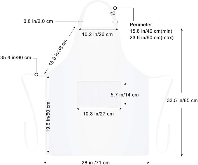 Jubatus 2 Pack 100% Cotton Aprons - Image 7