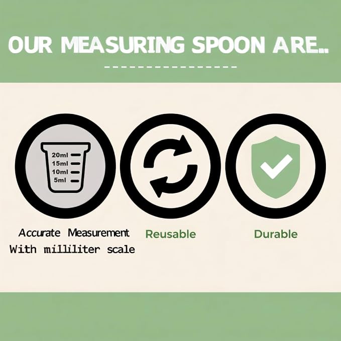 2-Pack Transparent 5 Gram 10 ML Teaspoons Measuring Spoons Scoop - Image 7