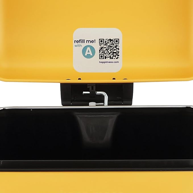 happimess HPM1007K Betty Retro 8-Gallon Step-Open Trash Can, Daffodil Yellow - Image 7