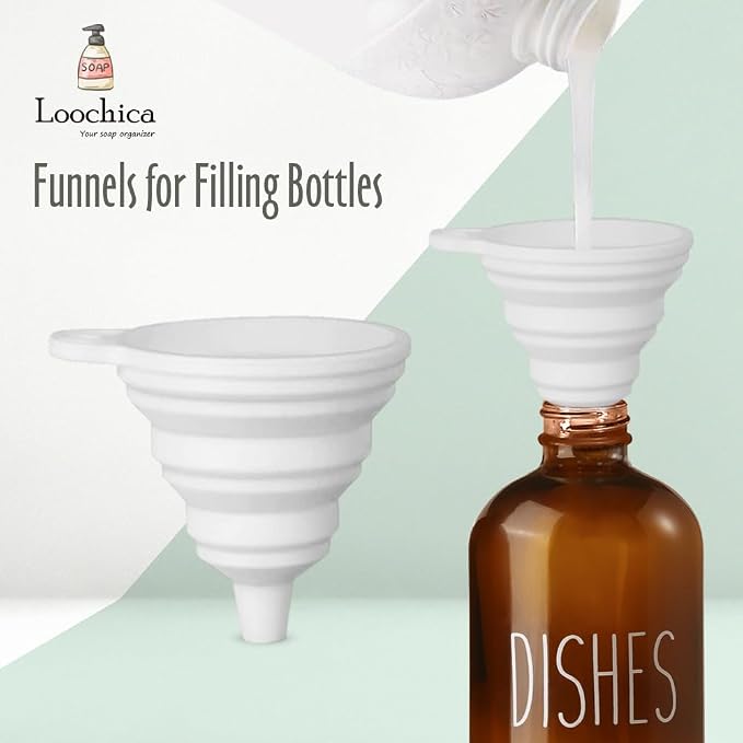 LOOCHICA Dish Amber Glass Soap Dispenser - Image 5
