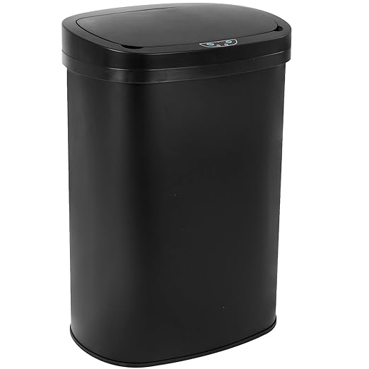 Stainless Steel Kitchen Trash Can Bathroom Bedroom Office Waste Bin by BestOffice