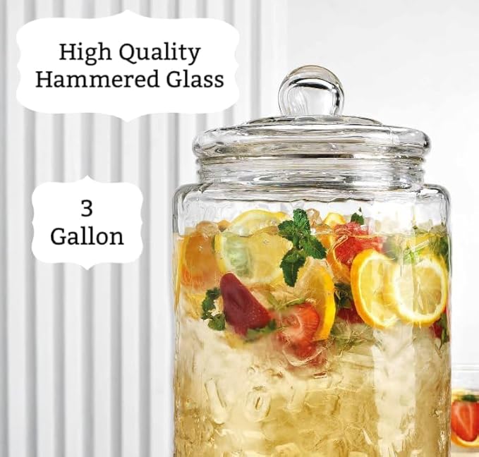 MosJos 3 Gallon Glass Drink Dispenser - Image 5