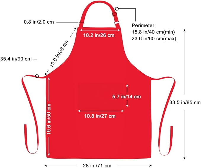 Jubatus 2 Pack 100% Cotton Aprons - Image 7