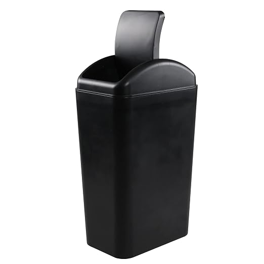 Plastic Waste Bin with Swing Lid, 14 Liter Garbage Can, 1 Pack, 5.2" x 8.2" x - Image 6