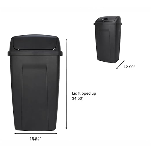 13 Gallon Swing Top Trash Can - Image 3