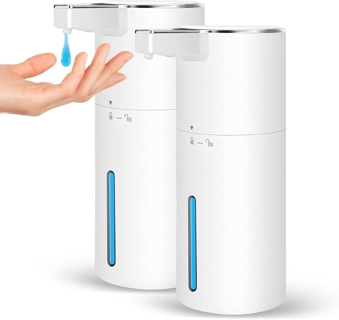 2 Pack Automatic Soap Dispenser: 13.52oz/400ml Wall Touchless Liquid by GURITHEHOME