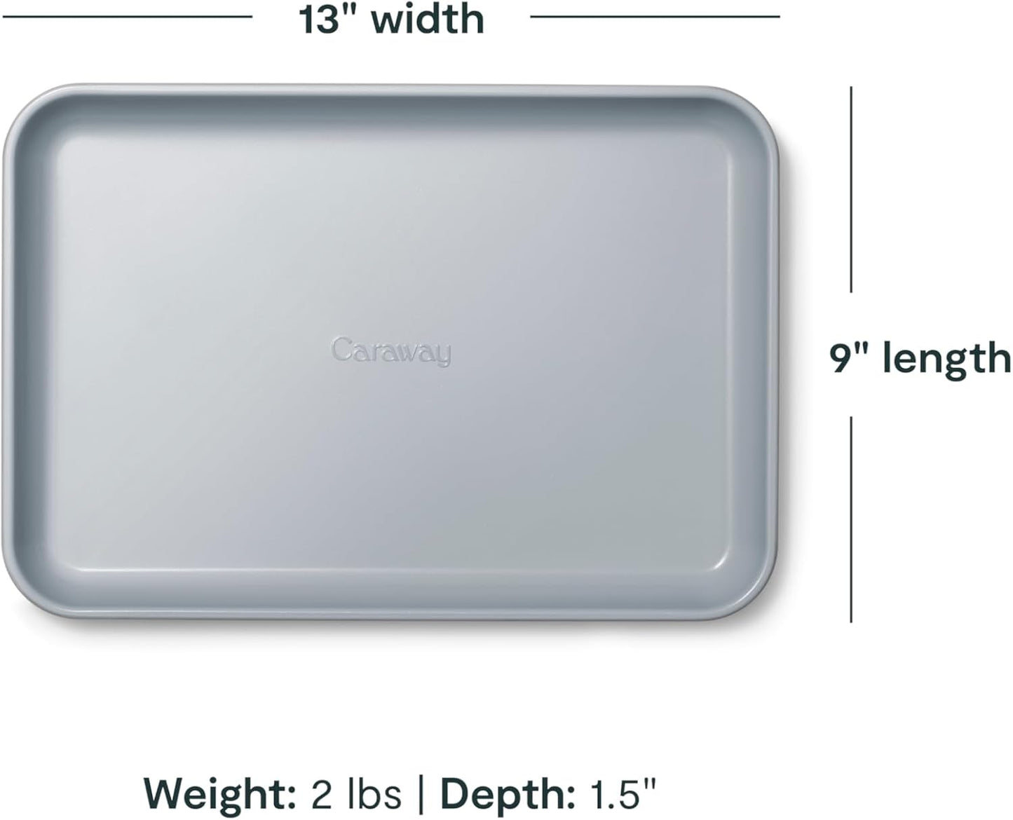 Caraway Nonstick Ceramic Small Baking Sheet (9x13”) – Non-Toxic, PTFE & PFOA Free – Oven Safe – Aluminized Steel Core – Mini Sheet Pan for Baking, Roasting & More - Cream