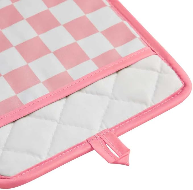 Ohocut Pink Checkered Pot Holder, Checkerboard Potholders - Image 5