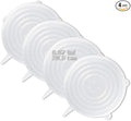 LELE LIFE 4 Pack Same Size Silicone Stretch Lids, Thicker Reusable Sturdy by LELE+LIFE