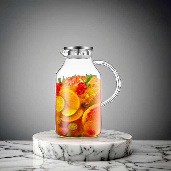 Bivvclaz 3 Liter 101 oz Glass Pitcher - Image 5