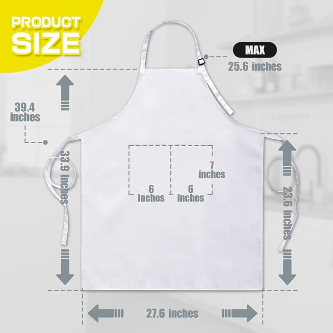 ROTANET Extra Large Apron for Men Adjustable Bib Aprons - Image 2