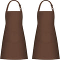 Jubatus 2 Pack Bib Aprons with 2 Pockets Cooking Chef Kitchen Apron by Jubatus