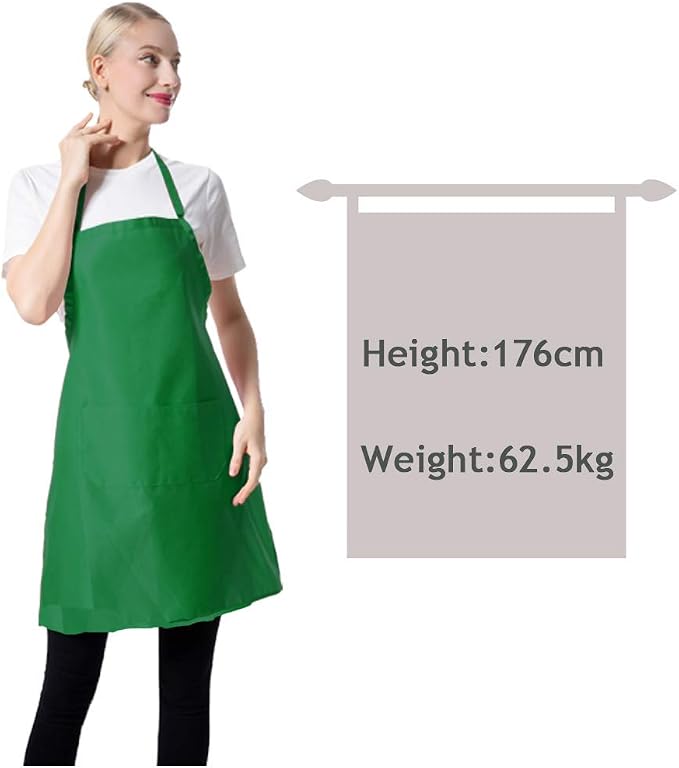 Total 12 PCS Plain Color Bib Apron Adult - Image 5