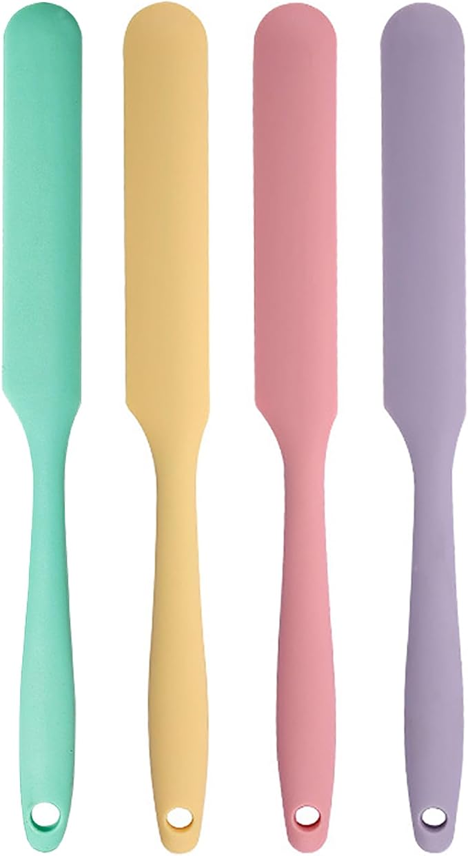 4 Pcs Silicone Jar Spatula Set by GZLT