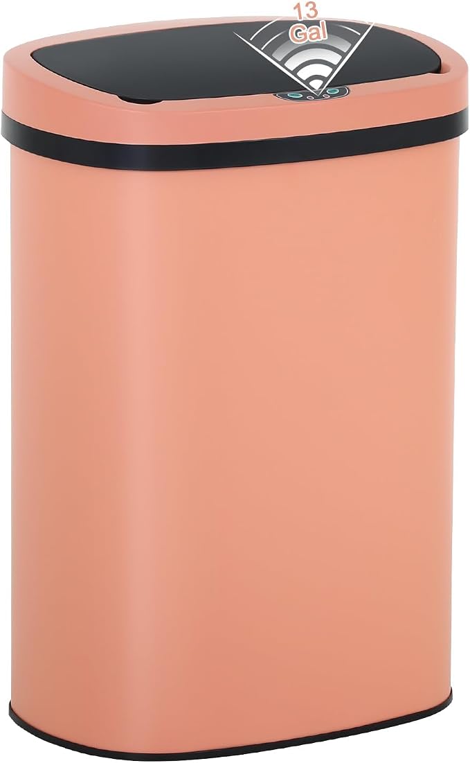 Bigacc 13 Gallon Stainless Steel Trash Can Automatic Trash Can Garbage Can by Bigacc