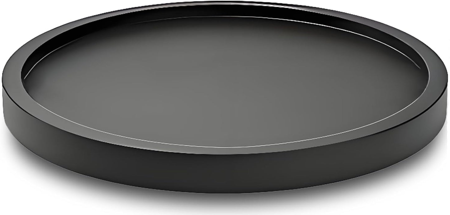 12" Black Bamboo Lazy Susan Organizer Kitchen Turntable for Cabinet Pantry Table Organization