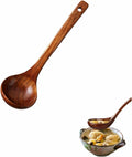 10" Premium Wooden Spoon for Cooking, Natural Teak by SAYUANVA