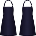 Jubatus 2 Pack Bib Aprons with 2 Pockets Cooking Chef Kitchen Apron by Jubatus