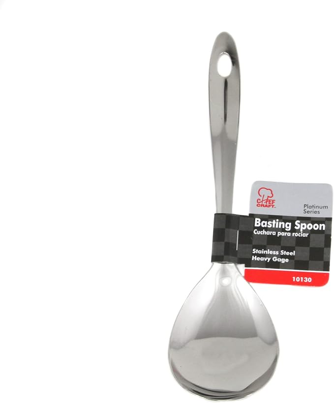 Chef Craft Select Serving Spoon, 9.5 inch, Stainless Steel - Image 2