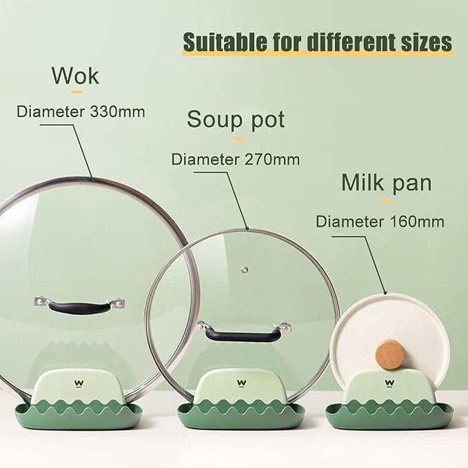 2 Pack Lid and Spoon Rest for Kitchen Counter, Cooking Ladle/Spatula/Spoon - Image 6