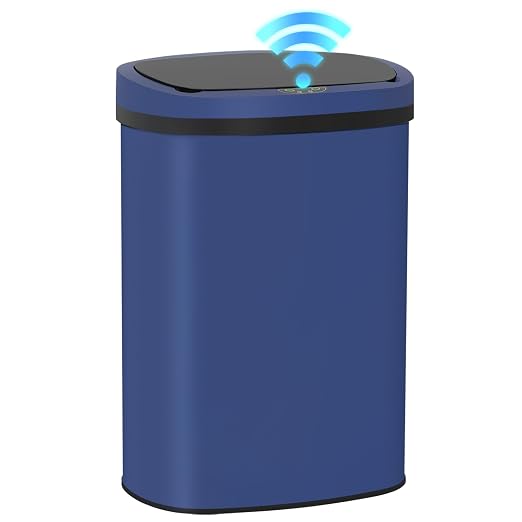 BestOffice 13‑Gallon Automatic Sensor Trash Can, Deep Blue – 50 L Touchless by BestOffice