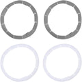 Adjustable Pie Crust Shields, Silicone Baking Protectors, Cover Ring Tools Fits 8-11.4 Inch Pies, Baking Pie Pizza Crust Shield Protector Cover for Edges ﻿ (Grey 2 + Transparent 2)