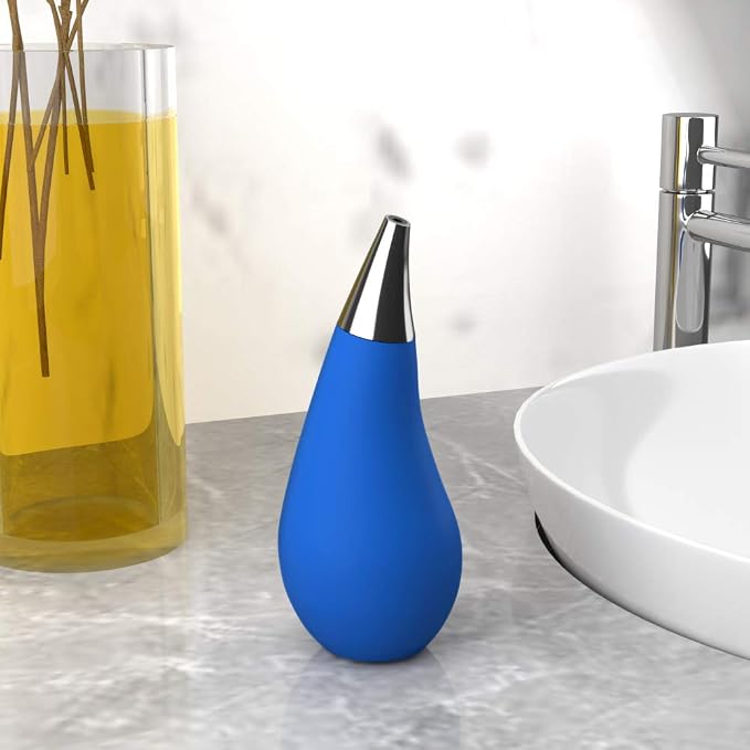 Kitchen Bathroom Counter top Squeezable Soap Dispensers Tear Drop Shape Bottle - Image 3