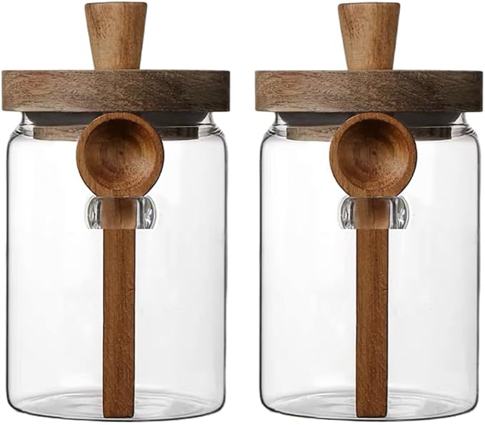 ANSQU Set of 2 Glass Food Storage Jars by ANSQU