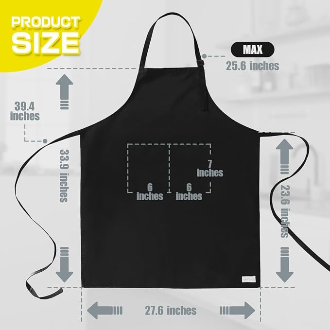 ROTANET Extra Large Apron for Men Adjustable Bib Aprons - Image 2