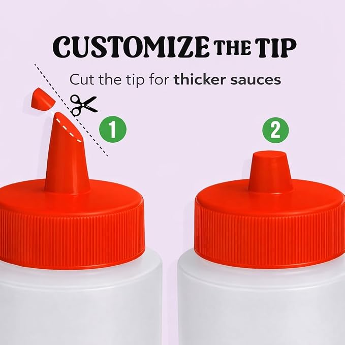 Norcalway 12 oz Condiment Squeeze Bottles - Image 3