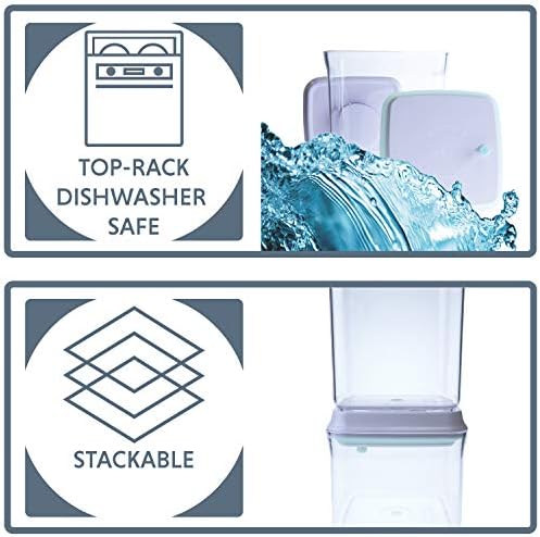 BopTop (1pc Brown Tinted) Airtight Food Storage Container – Mechanical Silicone Seal Canister - BPA-Free Stackable Sun-Resistant - 1.5Qt