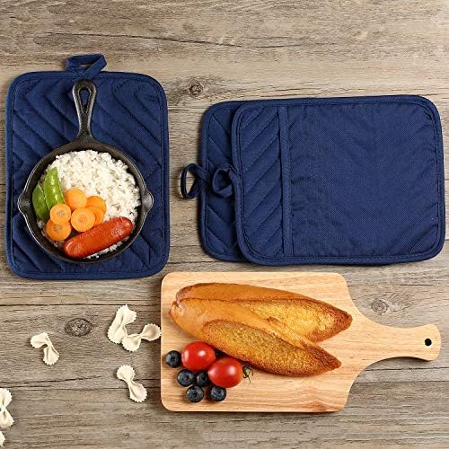 Oven Pot Holder with Pocket Cotton Heat Resistant Coaster Potholder Kitchen Hot - Image 4