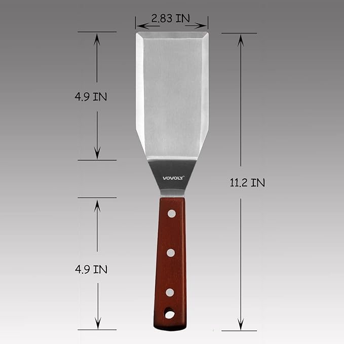 Professional Metal Spatula for Cast Iron Skillets and Flat Top Grills, Full - Image 7