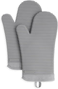KITCHENAID Ribbed Soft Silicone Oven Mitt 2-Pack Set by KitchenAid
