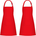 Jubatus 2 Pack Bib Aprons with 2 Pockets Cooking Chef Kitchen Apron by Jubatus