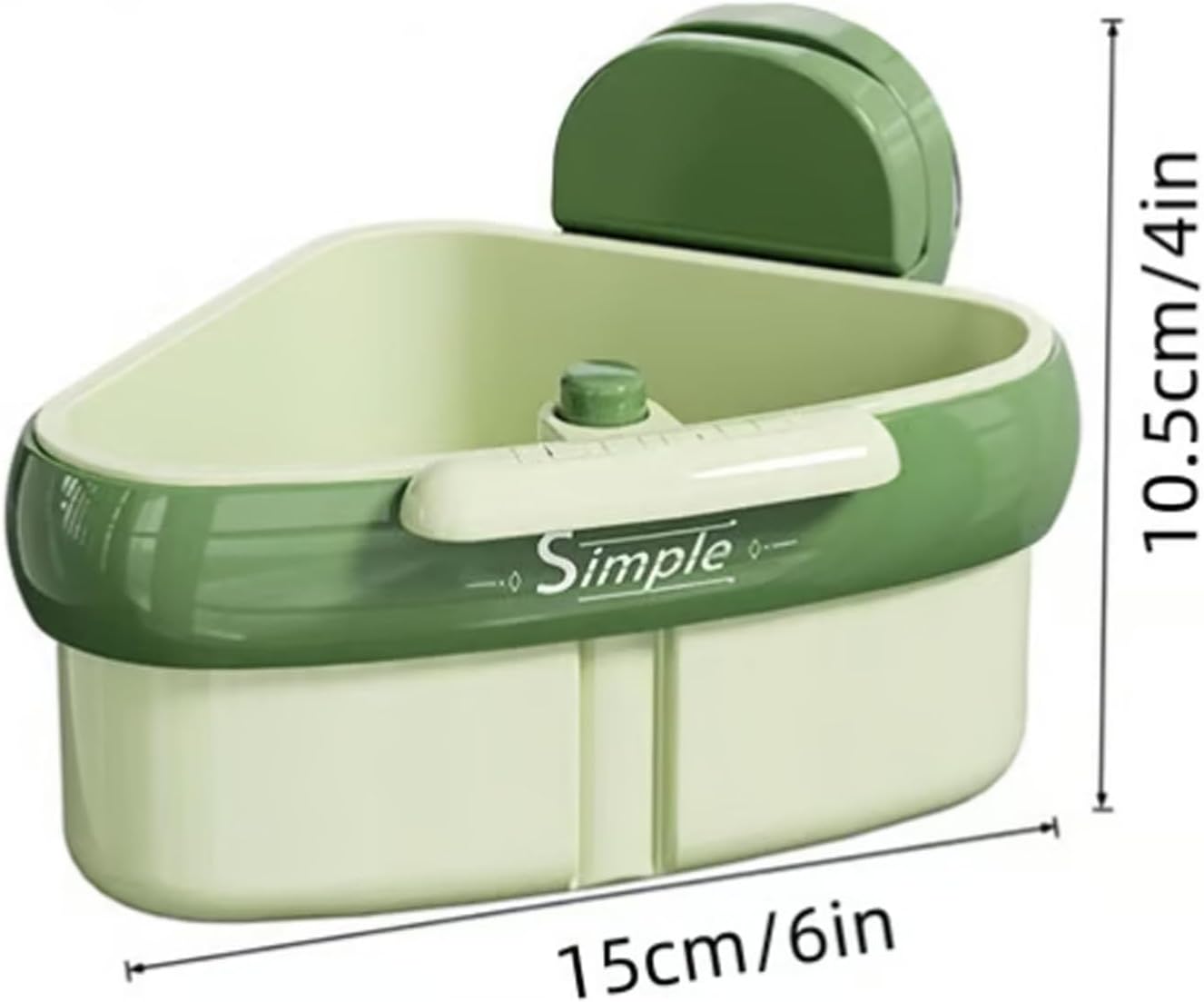 Suction Cup Sink Corner Rack, Curetoaway Corner Sink Strainer, Sink Trash Catcher, Plastic Triangular Baskets Corner Hanging, Rust Resistant, for Kitchen Food Waste (1Pcs Yellow)