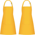 Jubatus 2 Pack Bib Aprons with 2 Pockets Cooking Chef Kitchen Apron by Jubatus